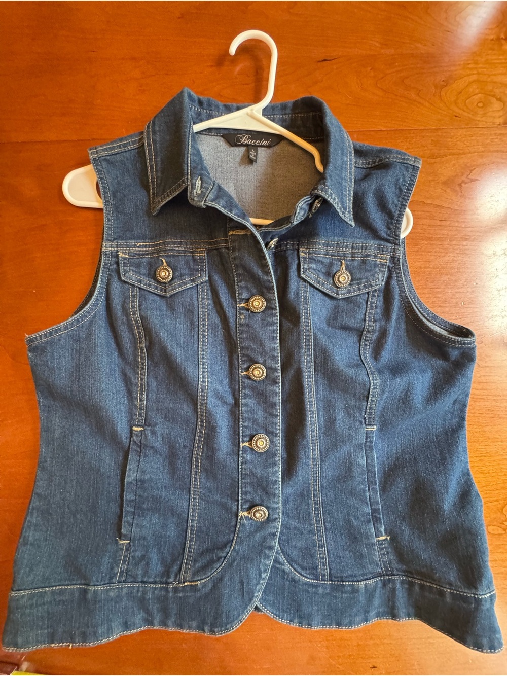 Baccini denim vest Size L - Picture 2 of 12